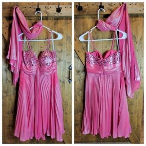 Pink Shimmer Formal Dress